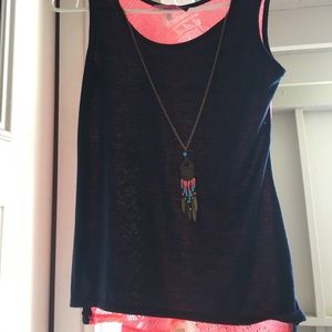 Top attached with a necklace